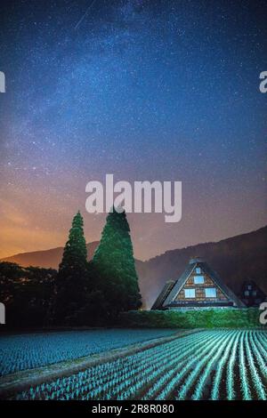 Amanogawa River and Shirakawa-go Stock Photo