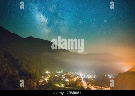 Amanogawa River and Shirakawa-go Stock Photo