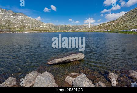 The Gotthardpass, Passo del St. Gottardo, Gotthard lake, Airolo, Tessin, Switzerland, Europe Stock Photo