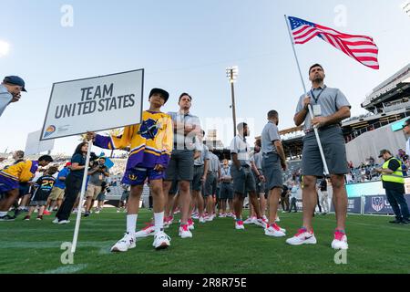 San Diego, USA. 21st June, 2023. Opening Ceremony for the 2023 World Lacrosse Men's Championship at Snapdragon Stadium. Credit: Ben Nichols/Alamy Live News Stock Photo