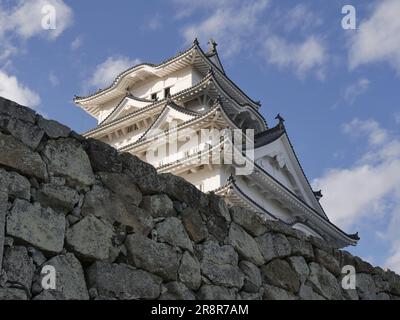 Himeji castle, the fortress of the white heron, in japan Stock Photo