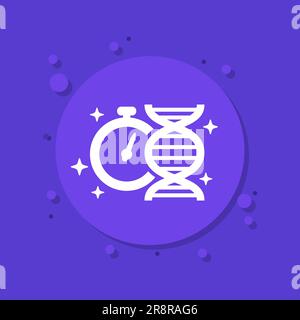 fast dna test, genetic testing icon, vector Stock Vector