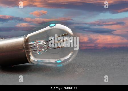 old antique lightbulb photographed in the studio Stock Photo