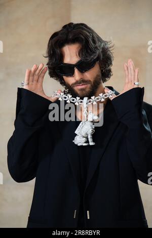 J Balvin attends the Givenchy Menswear Fall-Winter 2023-2024 show as part  of Paris Fashion Week on January 18, 2023 in Paris, France. Photo by  Laurent Zabulon/ABACAPRESS.COM Stock Photo - Alamy