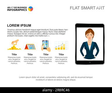 Four Option Infographic Slide Template Stock Vector