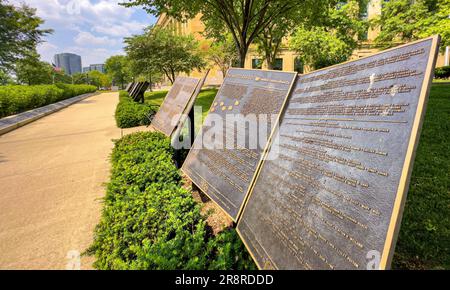 Memorial at the Battelle Riverfront Park in Columbus - COLUMBUS, UNITED STATES - JUNE 08, 2023 Stock Photo