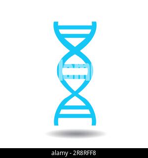 DNA icon in flat design Stock Vector