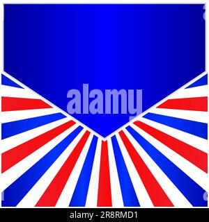 American abstract background frame with US flag symbols. Stock Vector