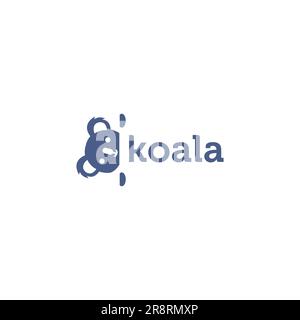 Koala Logo Simple. Cute Koala Vector Illustration Stock Vector
