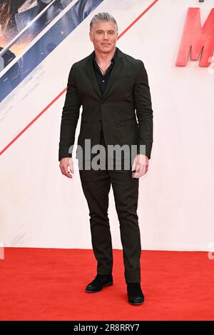 London, UK. 22nd June, 2023. London, UK. June 22nd, 2023. Anson Mount arriving at the Mission Impossible Dead Reckoning Part One UK Premiere, Odeon Luxe, Leicester Square, London. Credit: Doug Peters/Alamy Live News Stock Photo
