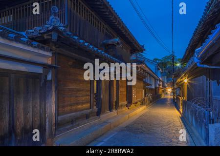 The cobbled road and Ota family residence of Tomonoura Stock Photo