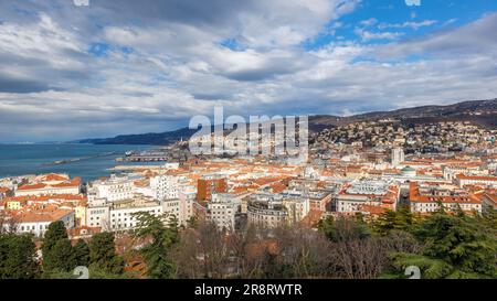 View of Trieste, a city and seaport in northeastern Italy, Europe. Stock Photo