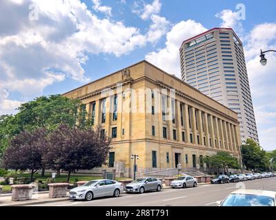 Government buildings in Downtown Columbus - COLUMBUS OHIO, UNITED STATES - JUNE 07, 2023 Stock Photo