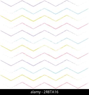 Cheerful watercolor doodles, childish seamless pattern in soft pastel colors. Vector Stock Vector