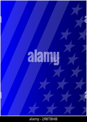 Abstract American flag blue background. Stock Vector
