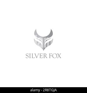 Silver Fox Logo Simple. Fox Head Logo Stock Vector