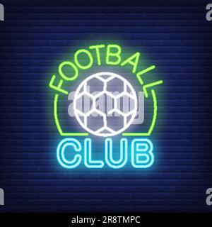 Football club neon sign Stock Vector