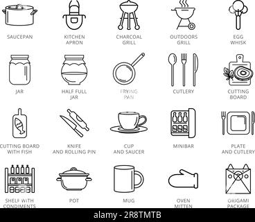 Kitchen Icons Set Stock Vector