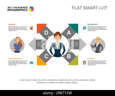 Six arrow graphic presentation design Stock Vector