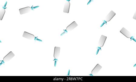 Endless seamless pattern of medical scientific medical objects drops and sprays for nose and throat from a cold and sore throat on a white background. Stock Vector