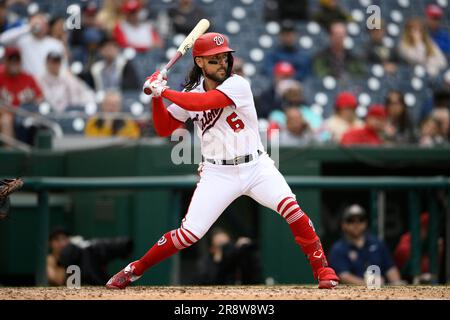 Washington Nationals' Michael Chavis bats during a baseball game against  the Cincinnati Reds in Cincinnati, Saturday, Aug. 5, 2022. (AP Photo/Aaron  Doster Stock Photo - Alamy