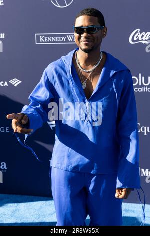 Los Angeles, USA. 22nd June, 2023. Usher attends the arrivals of the 2023 Blue Diamond Gala at Dodger Stadium in Los Angeles, CA on June 22, 2023. (Photo by Corine Solberg/SipaUSA) Credit: Sipa USA/Alamy Live News Stock Photo