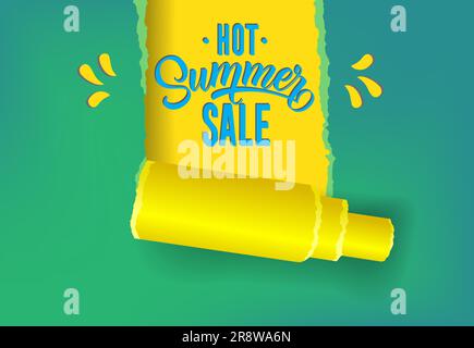 Hot summer sale promotion banner design Stock Vector