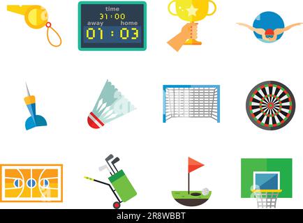 Sport Games Icon Set Stock Vector