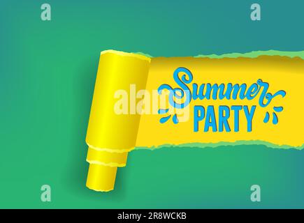 Summer party seasonal banner design Stock Vector