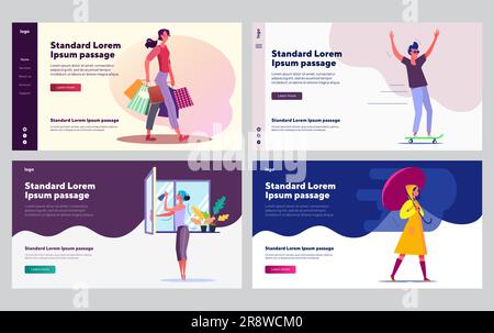 Weekend activities set Stock Vector