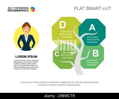 Metaforce Treeplan Four leaves tree metaphor process chart template for presentation ...