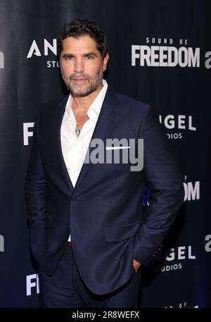 Miami Beach, FL-JUNE 22: Actor Eduardo Verástegui is seen during the premiere of “Sound of Freedom” movie premier on June 23, 2022 in Miami Beach, Florida. (Photo by Alberto E. Tamargo/Sipa USA) Stock Photo