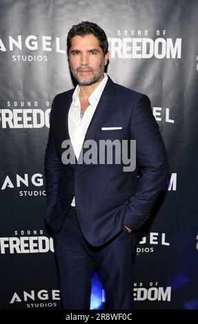 Miami Beach, FL-JUNE 22: Actor Eduardo Verástegui is seen during the premiere of “Sound of Freedom” movie premier on June 23, 2022 in Miami Beach, Florida. (Photo by Alberto E. Tamargo/Sipa USA) Stock Photo