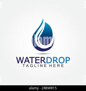 Water Drop Logo Vector Design Template Stock Vector