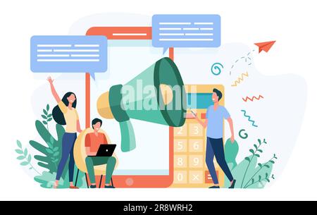 Bloggers advertising referrals Stock Vector