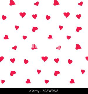 Seamless pattern Heart doodles seamless pattern. Love illustration hearts hand drawn background. Stock Vector