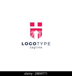 H Logo simple. Letter H Arrow Logo Design Stock Vector