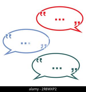 Blank Empty Speech Bubbles with punctuation marks Stock Vector