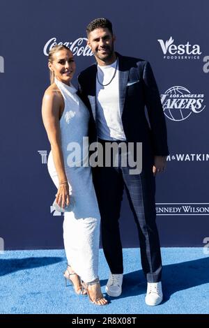 Brooke Wheeler and JD Martinez attend the Los Angeles Dodgers News Photo  - Getty Images