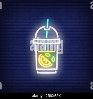 Lemonade neon sign Stock Vector