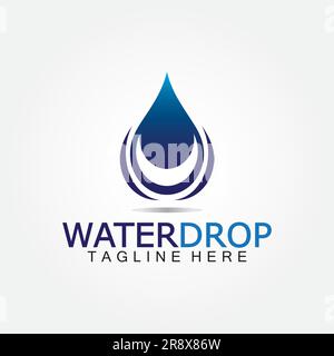 Water Drop Logo Vector Design Template Stock Vector