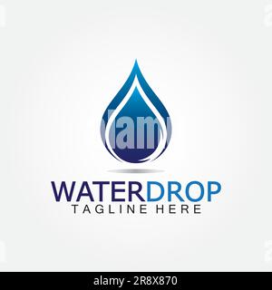 Water Drop Logo Vector Design Template Stock Vector