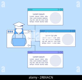 Educational process digitalization infographic chart design template Stock Vector