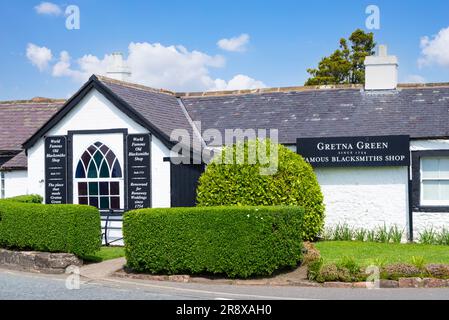 Gretna Green Famous Blacksmiths shop wedding venue in Gretna Green Dumfries and Galloway Scotland UK GB Europe Stock Photo