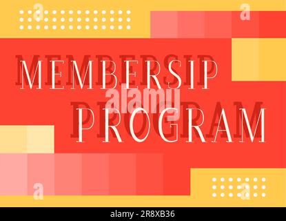 Membership program promotional banner Stock Vector