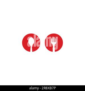 Food icon simple design. cutlery logo Stock Vector