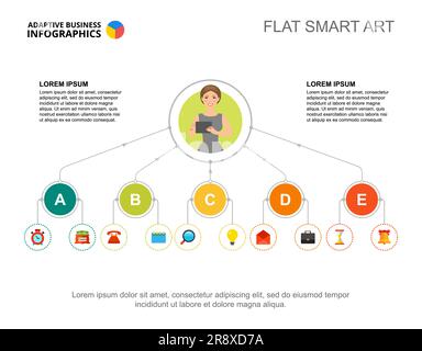Two options flowchart template Stock Vector