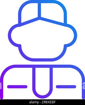 Manager pixel perfect gradient linear vector icon Stock Vector