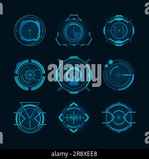 Futuristic target set Stock Vector