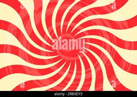 Retro background sun rays or spiral in the center, Candy pattern background, Vector illustration Stock Vector